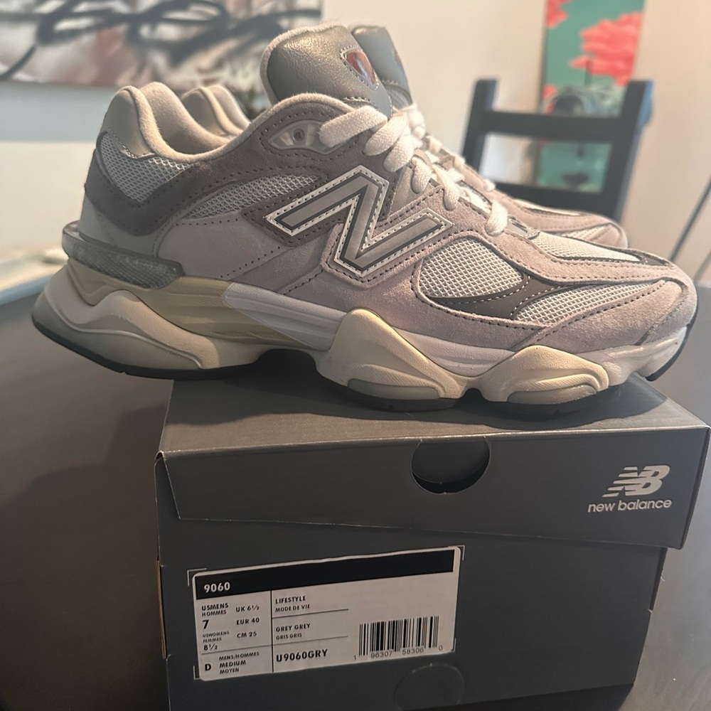 New Balance 9060 Sneakers in Gray and Cream